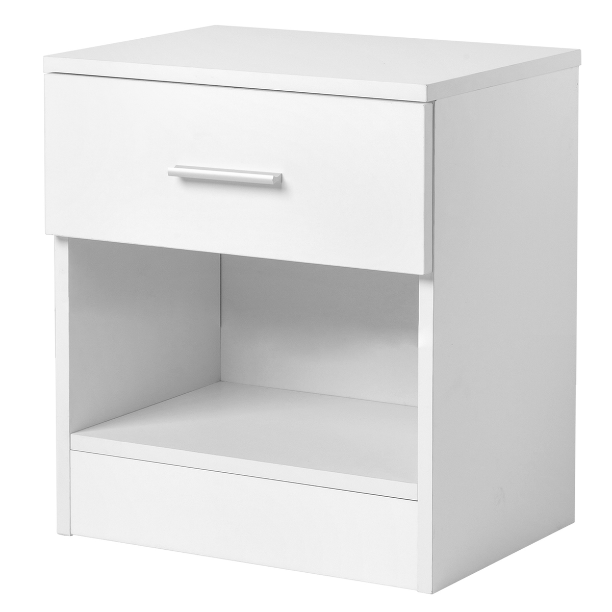 cortex-london-windsor-white-2-tier-bedside-cabinet-with-drawer