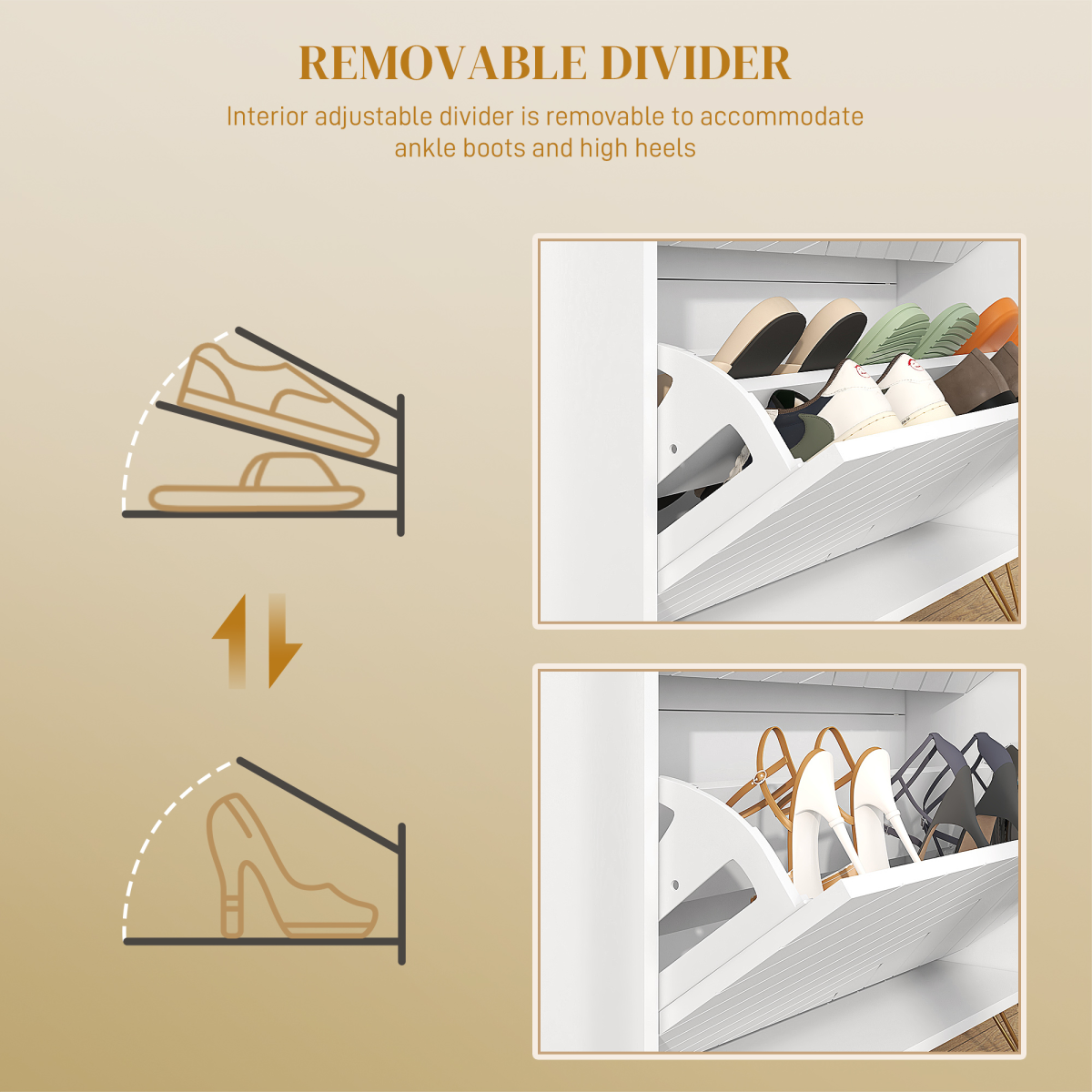 cortex-london-windsor-narrow-shoe-storage-cabinet-two-flip-drawers-white-gold-tone