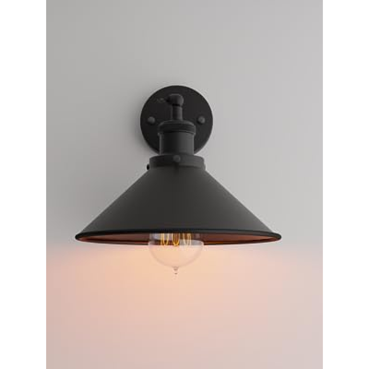cortex-london-black-metal-vintage-retro-e27-cone-shade-wall-sconce