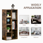 Bookcase IndustrialDisplay Cabinet Cube Storage Rustic Brown
