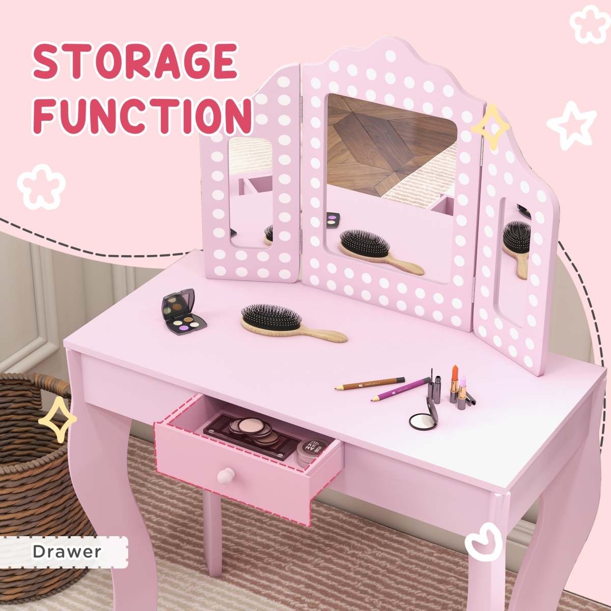 cortex-london-aiyaplay-bath-pink-kids-dressing-table-stool-trifold-mirror