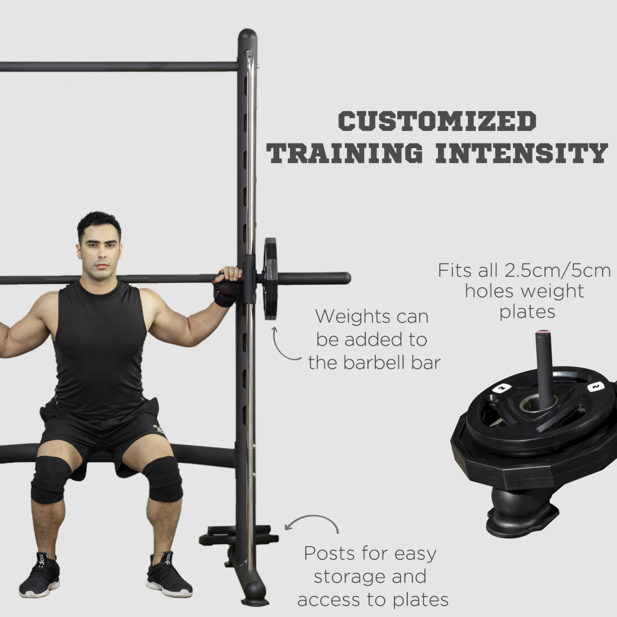 cortex-london-windsor-adjustable-squat-rack-pull-up-bar-barbell-bar-black-silver