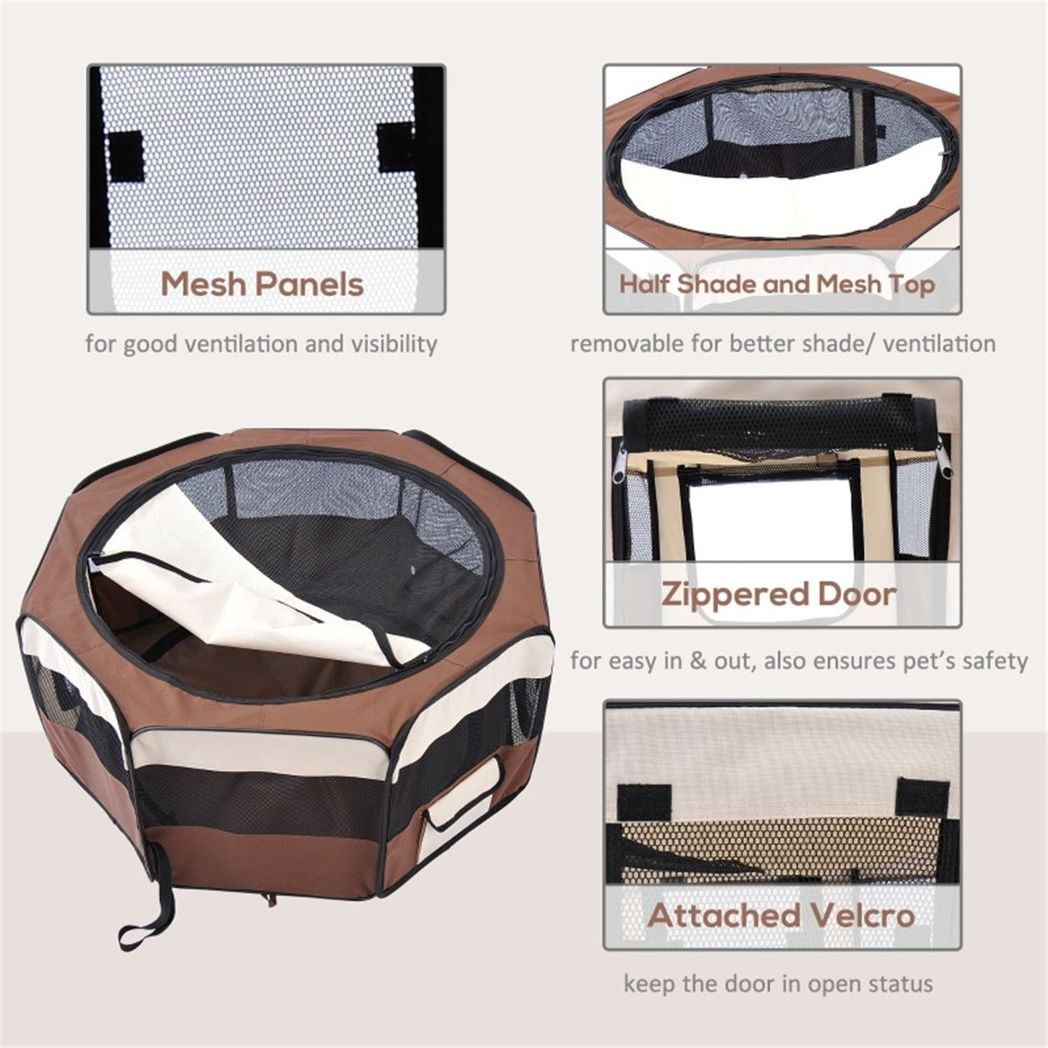 cortex-london-windsor-portable-pet-playpen-brown-cream