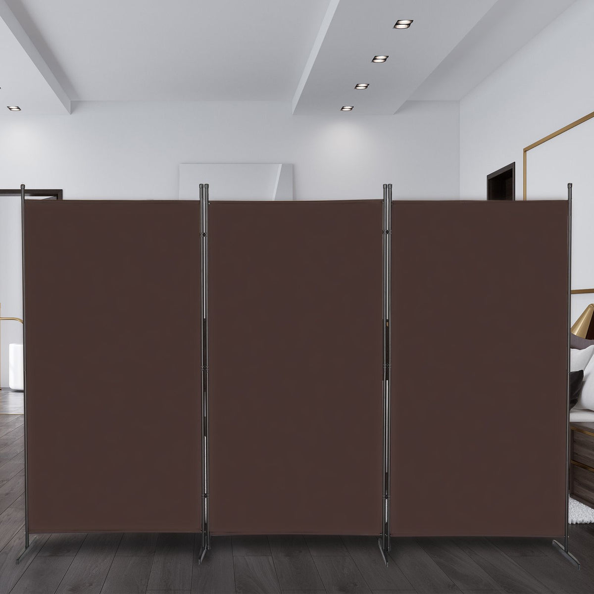 cortex-london-kensington-6ft-trifold-brown-polyester-room-divider-screen