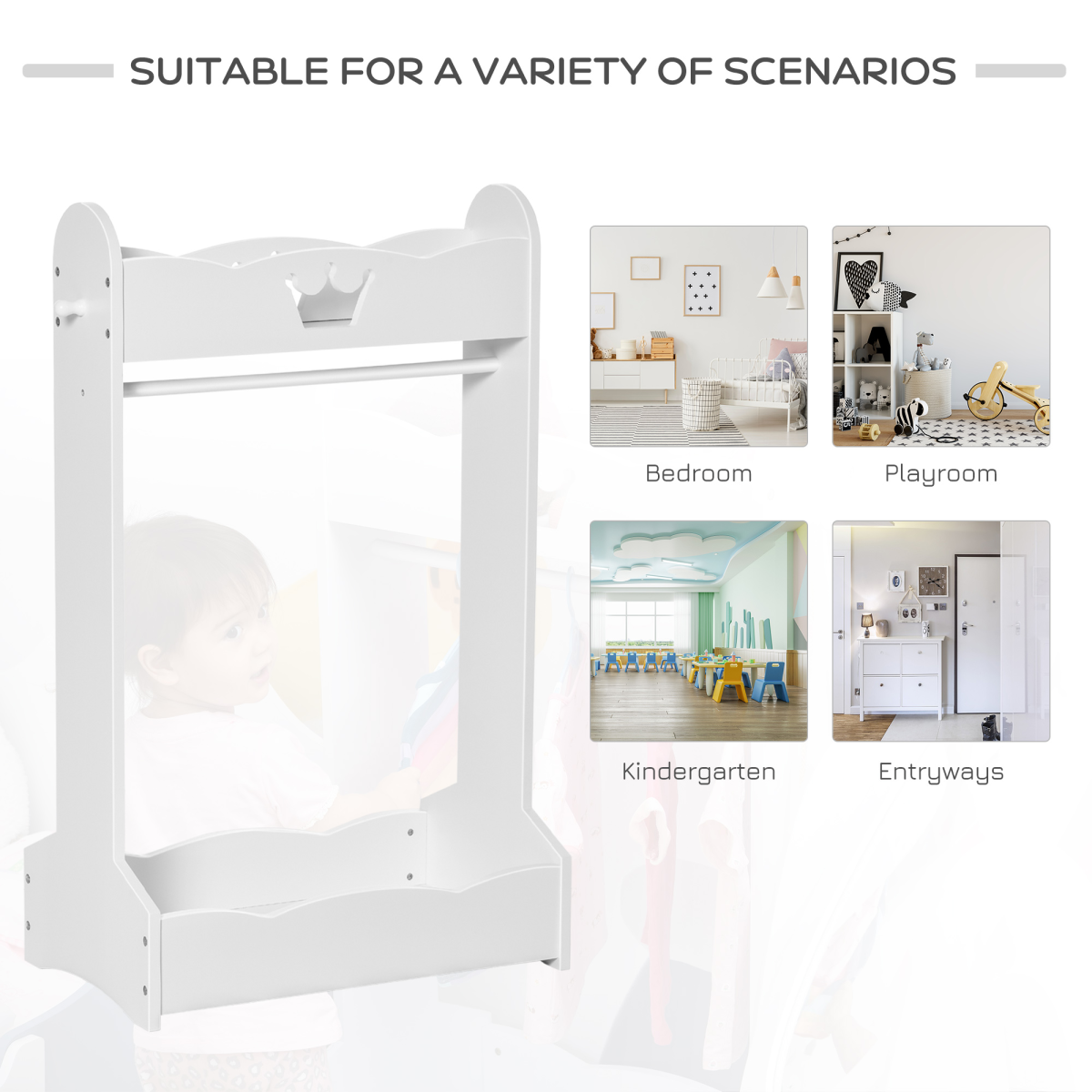 cortex-london-kensington-crown-kids-wood-clothes-rack-storage-shelves