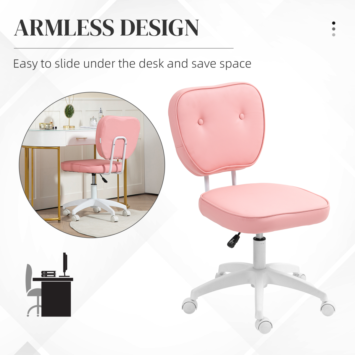 cortex-london-windsor-pink-faux-leather-swivel-chair