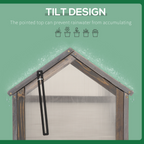Wooden Cold Frame Greenhouse PC 90 x 52 x 50cm, Grey House,