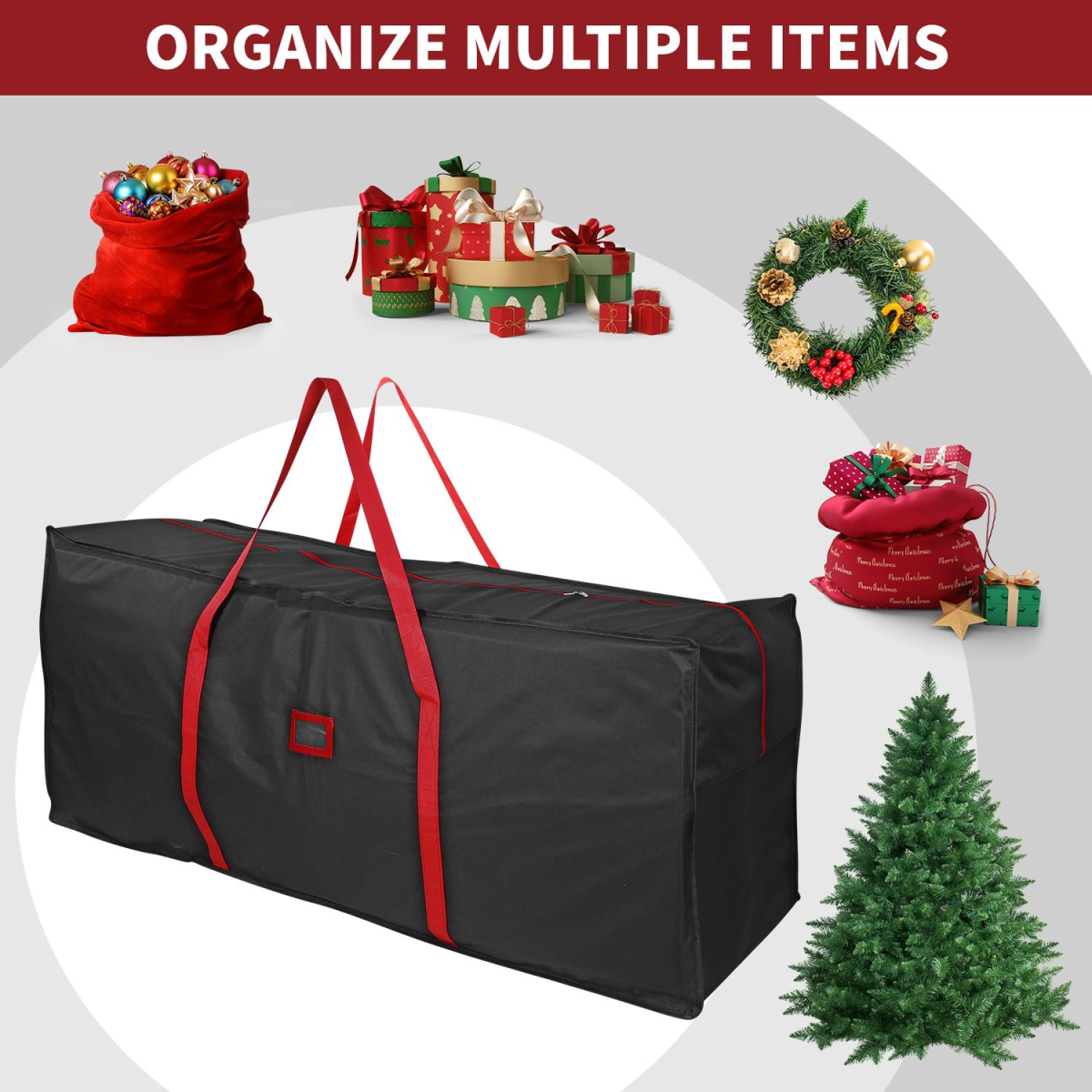 VINSANI BLACK XMAS TREE STORAGE BAG