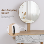 Wooden Nordic Dressing Table Brown/White