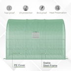 Walk-In Greenhouse PE Cover and 3-Tier Shelves, Green, 300x150x213 cm