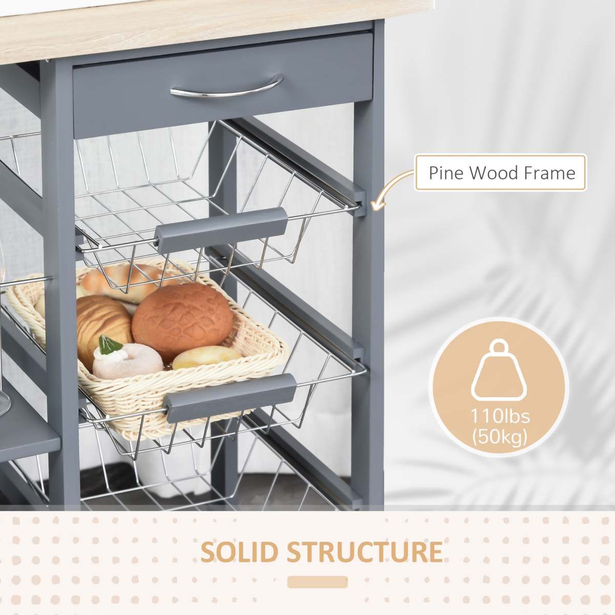cortex-london-york-kitchen-island-trolley-dark-grey-four-baskets-two-side-racks-drawer