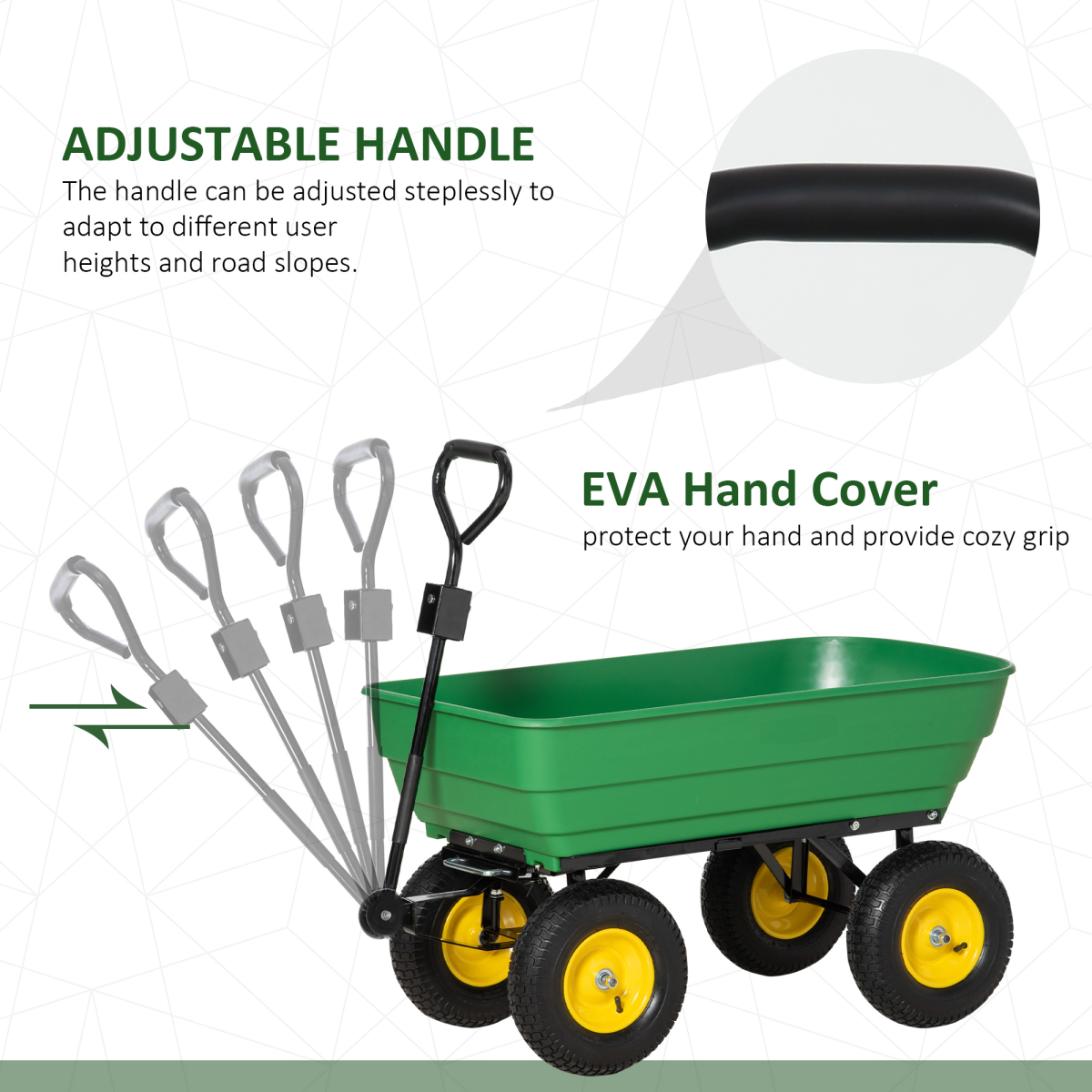 cortex-london-york-125l-green-garden-cart-heavy-duty-4-wheel-trolley
