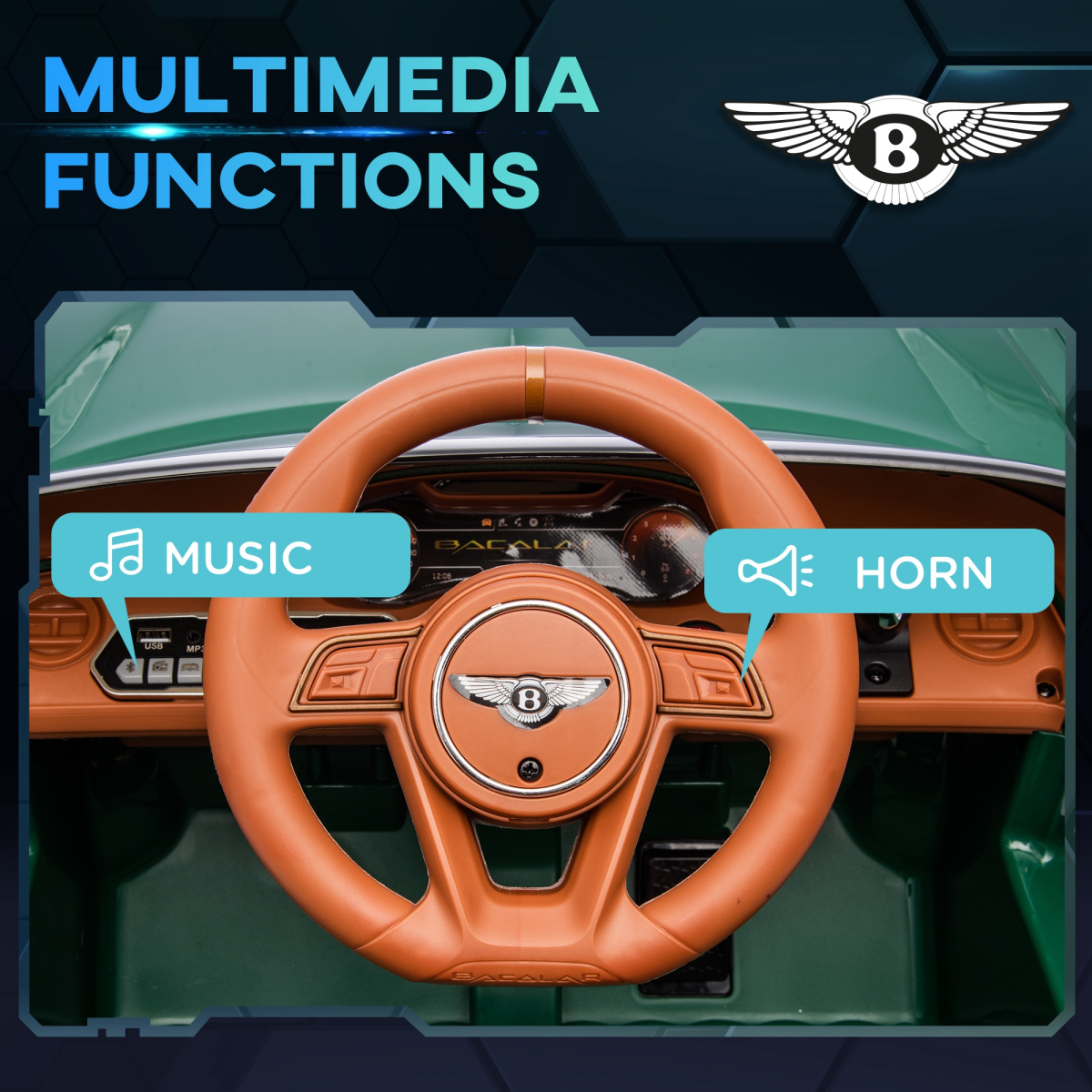cortex-london-windsor-bentley-bacalar-licensed-12v-kids-ride-on-green-with-remote