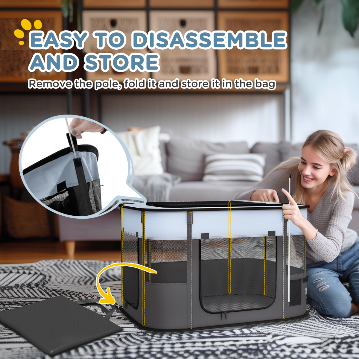 cortex-london-windsor-portable-small-pet-playpen-grey
