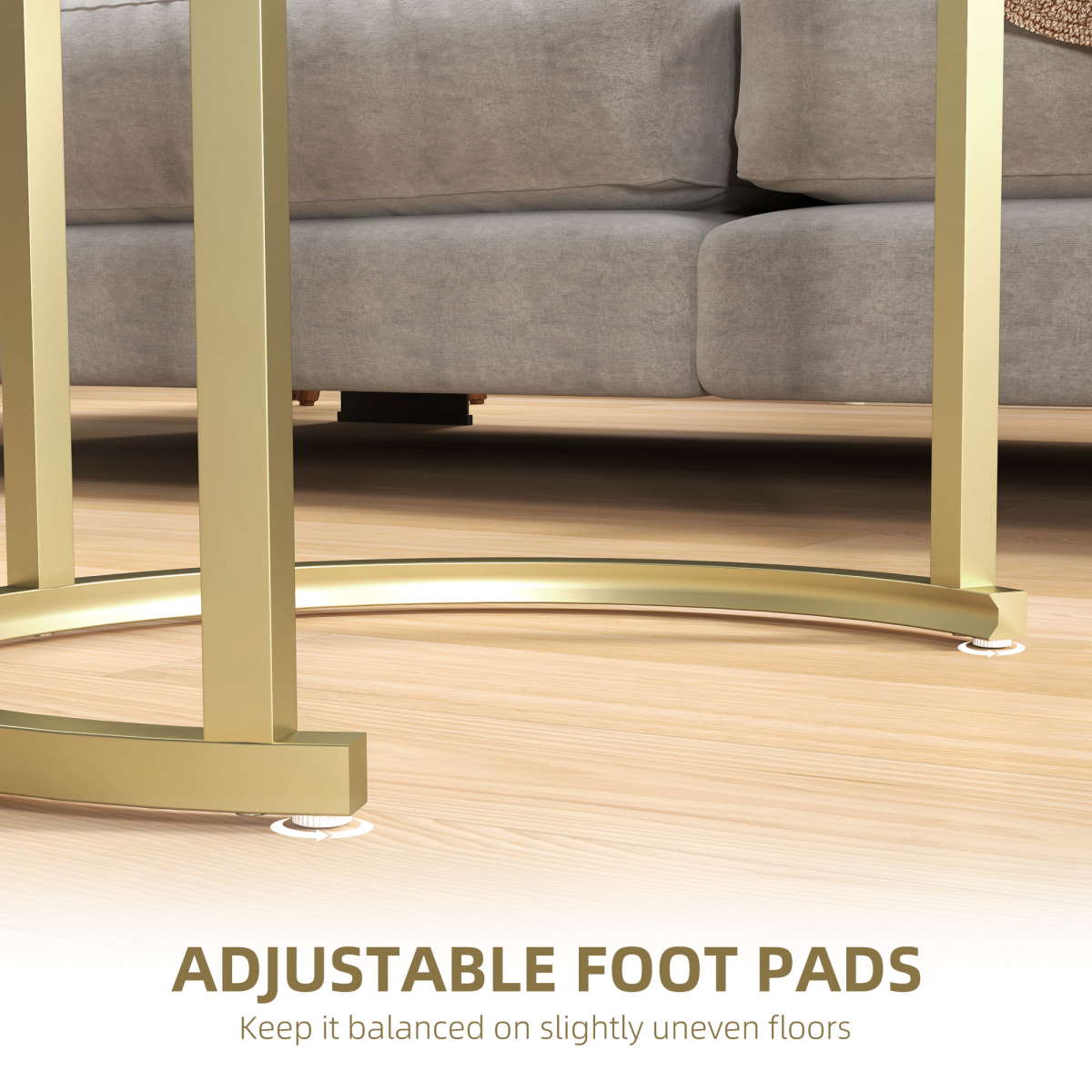Elegant Marble-Effect Side Table Set - Versatile Accent Tables
