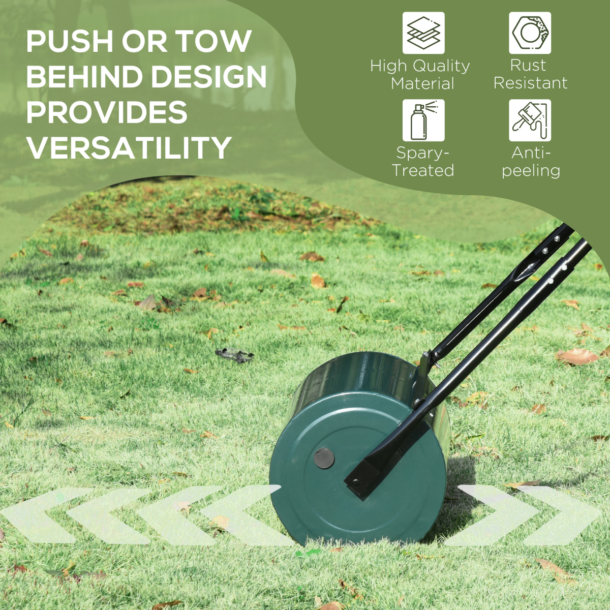 cortex-london-windsor-30cm-metal-lawn-roller-deep-green