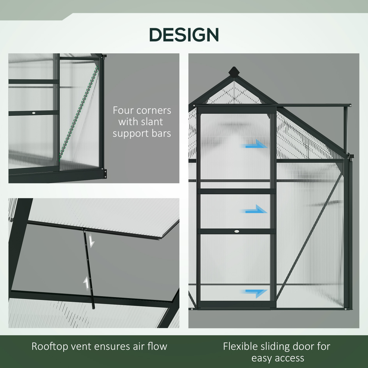 cortex-london-kensington-aluminium-polycarbonate-garden-greenhouse-6-x-4ft-sliding-door