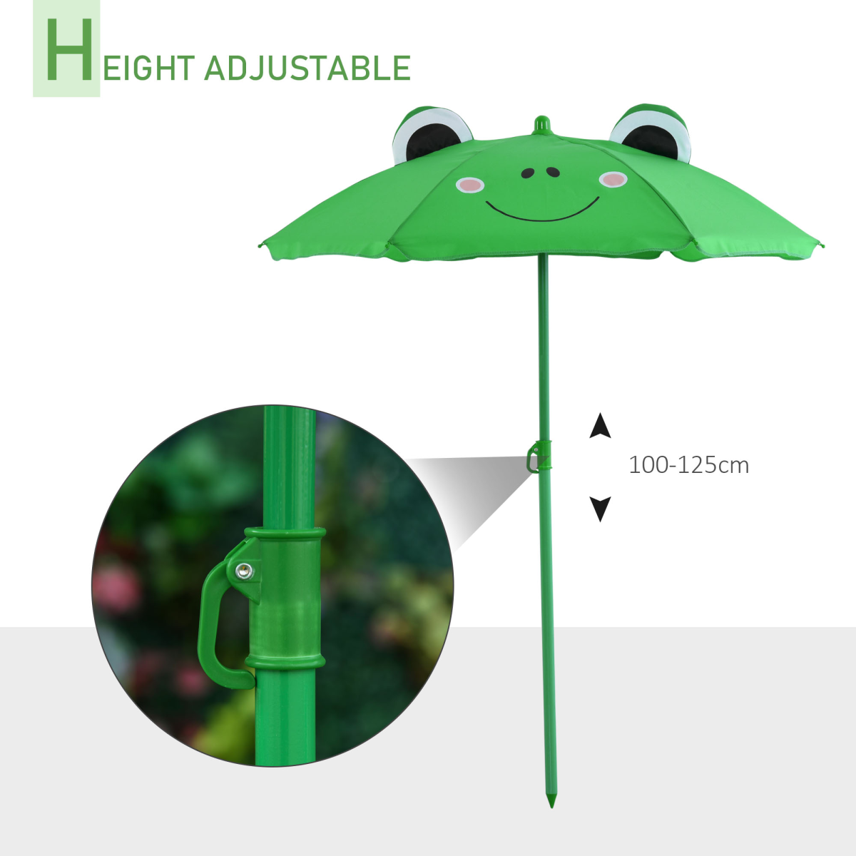 cortex-london-kew-frog-kids-metal-picnic-table-set-green-foldable-umbrella