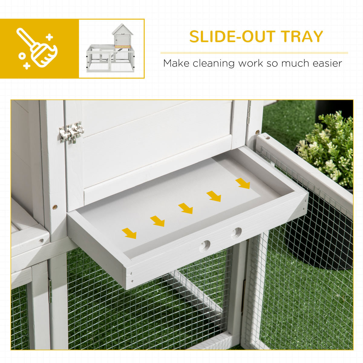 cortex-london-windsor-pawhut-rabbit-hutch-fenced-run-removable-tray-grey