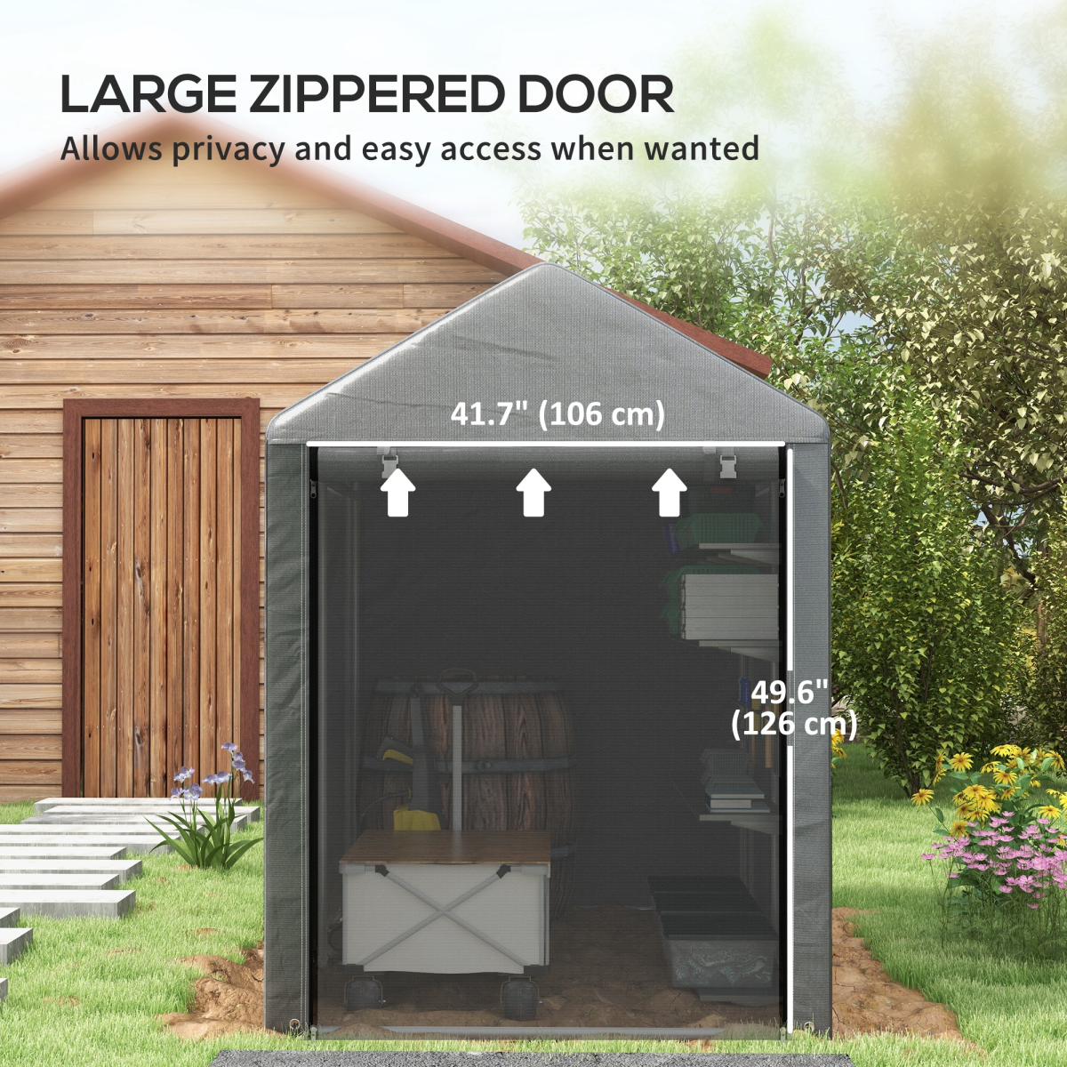 cortex-london-york-179-x-120-temporary-garden-shed-dark-grey-weather-resistant-plastic-cover