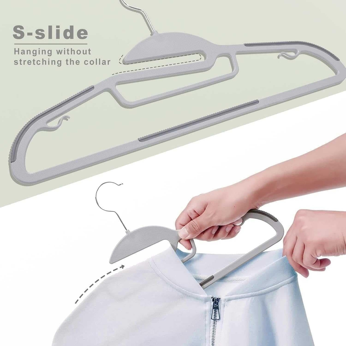 Belofay 100 Pack White Plastic Coat Hangers Non Slip Heavy Duty Adult Clothes