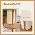 91cm Cat Tree Kitten Activity Center Tower Scratching Post Lamb Cashmere Perch