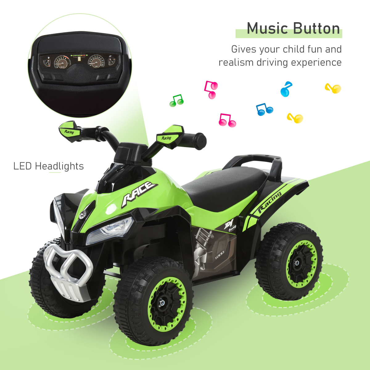 cortex-london-windsor-quad-toddler-foot-to-floor-ride-on-car-four-wheel-sliding-walking-car-working-lights-three-songs