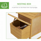Small Chicken Coop Hen Cage Nesting Box Outdoor Run Wood Color 150.5 x 54 x 87cm