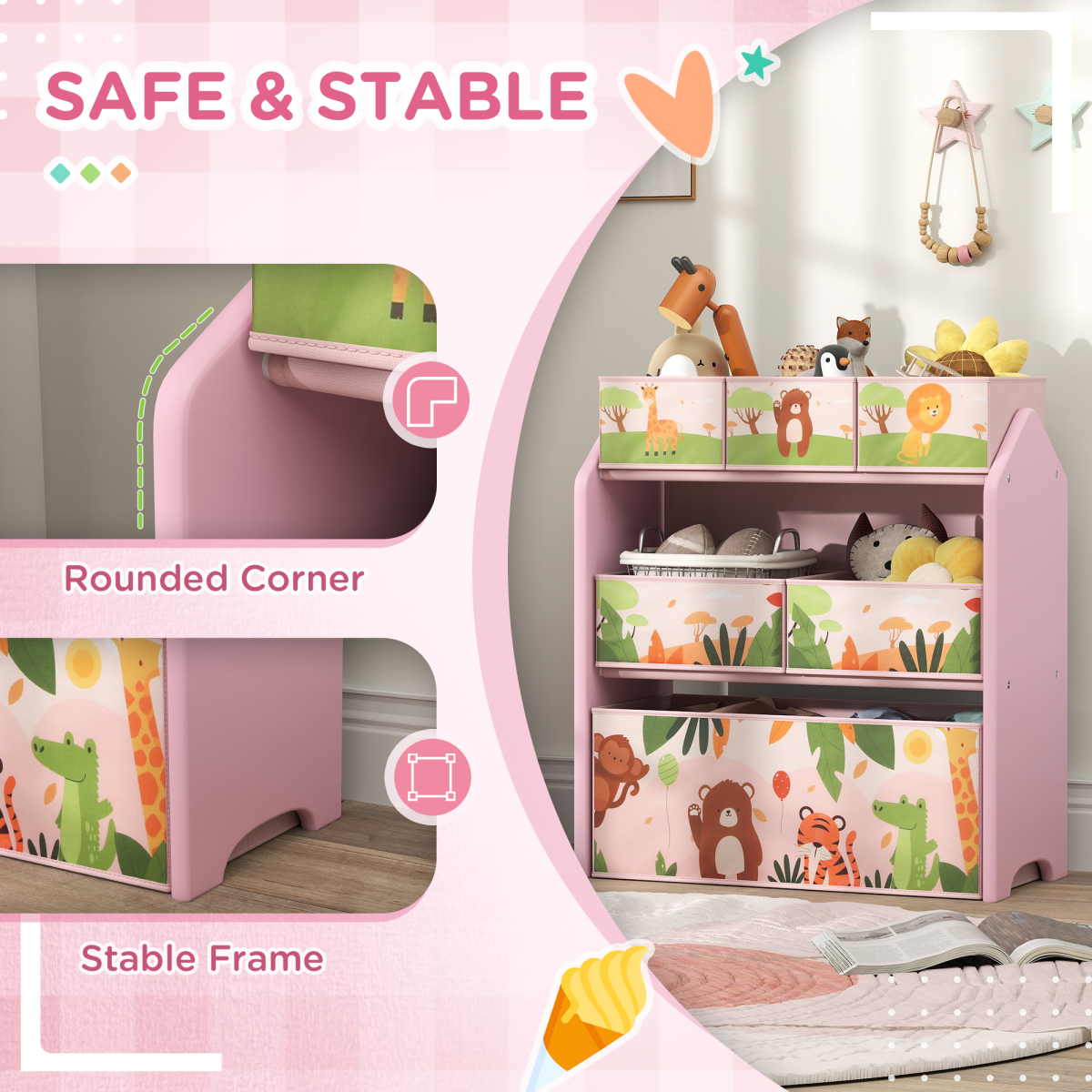 cortex-london-windsor-pink-kids-toy-storage-unit-six-boxes