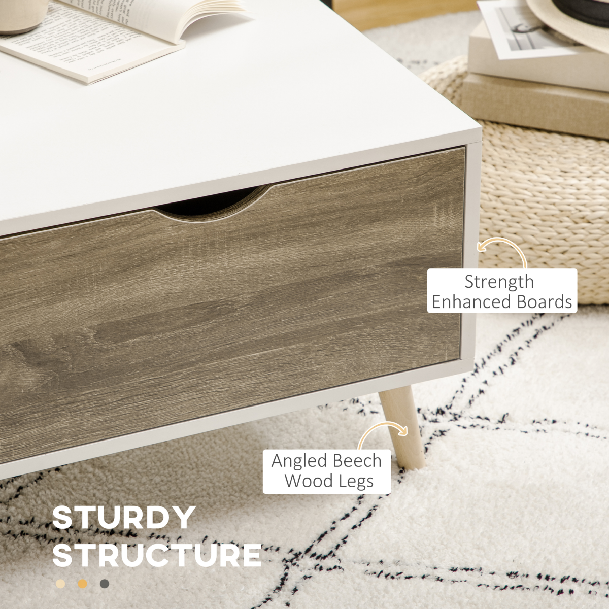 cortex-london-york-white-coffee-table-storage-shelves-two-drawers-wood-effect