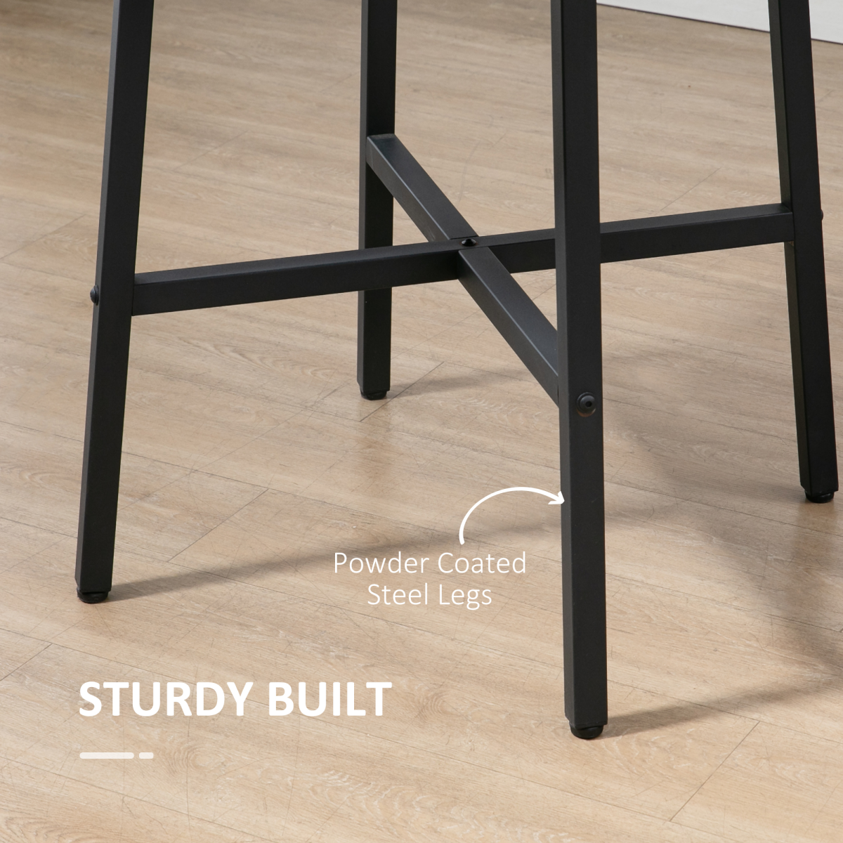 cortex-london-windsor-80cm-round-kitchen-dining-table-wood-effect-top-black-frame-steel-frame