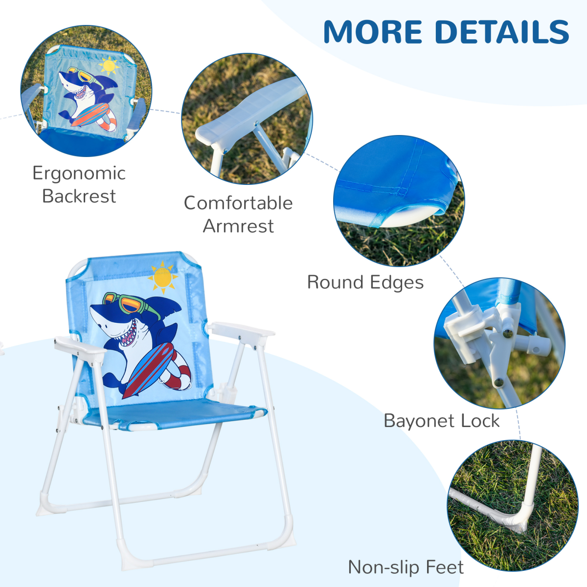 cortex-london-york-shark-kids-foldable-garden-set-blue