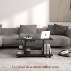 Mobile TV Stand Bookshelves in Black