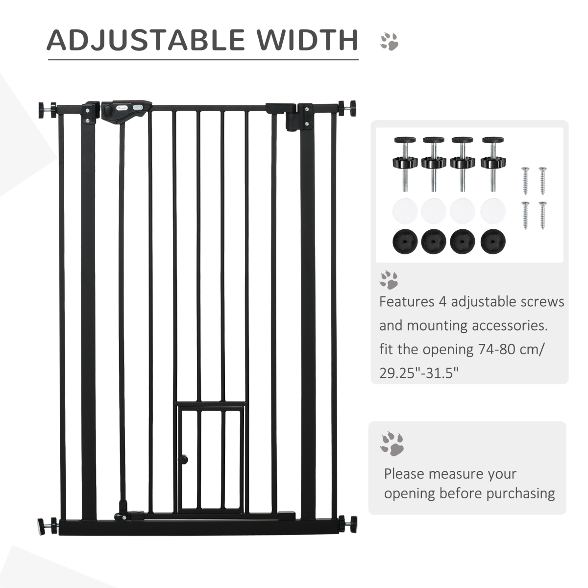 cortex-london-windsor-extra-tall-auto-close-dog-gate-with-cat-door-74-80cm-wide