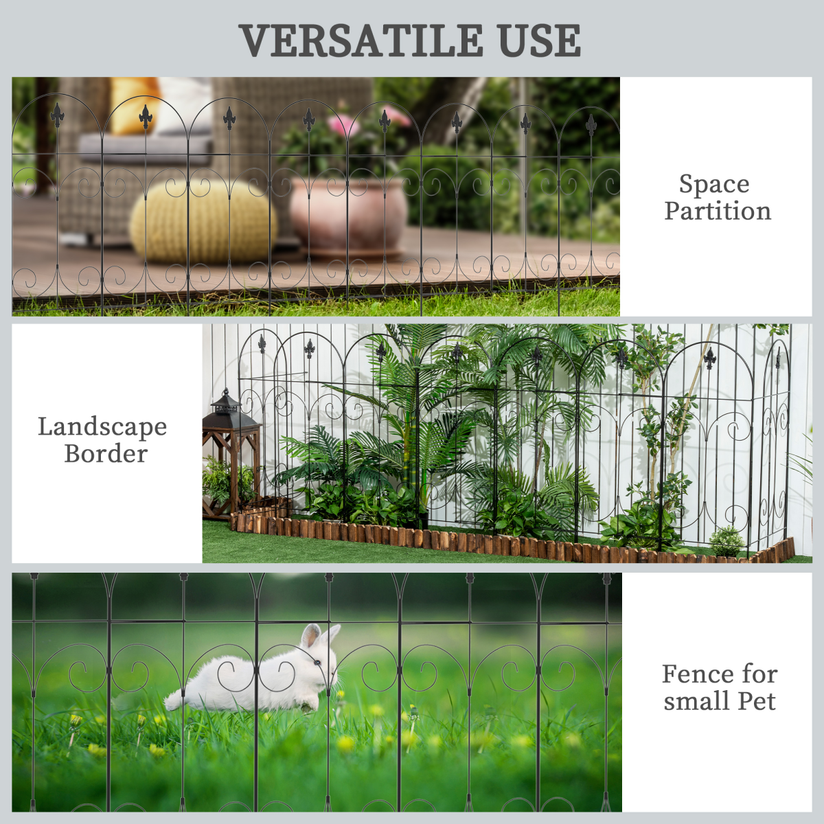 cortex-london-kew-vine-8-piece-metal-garden-fence-panels-animal-barrier