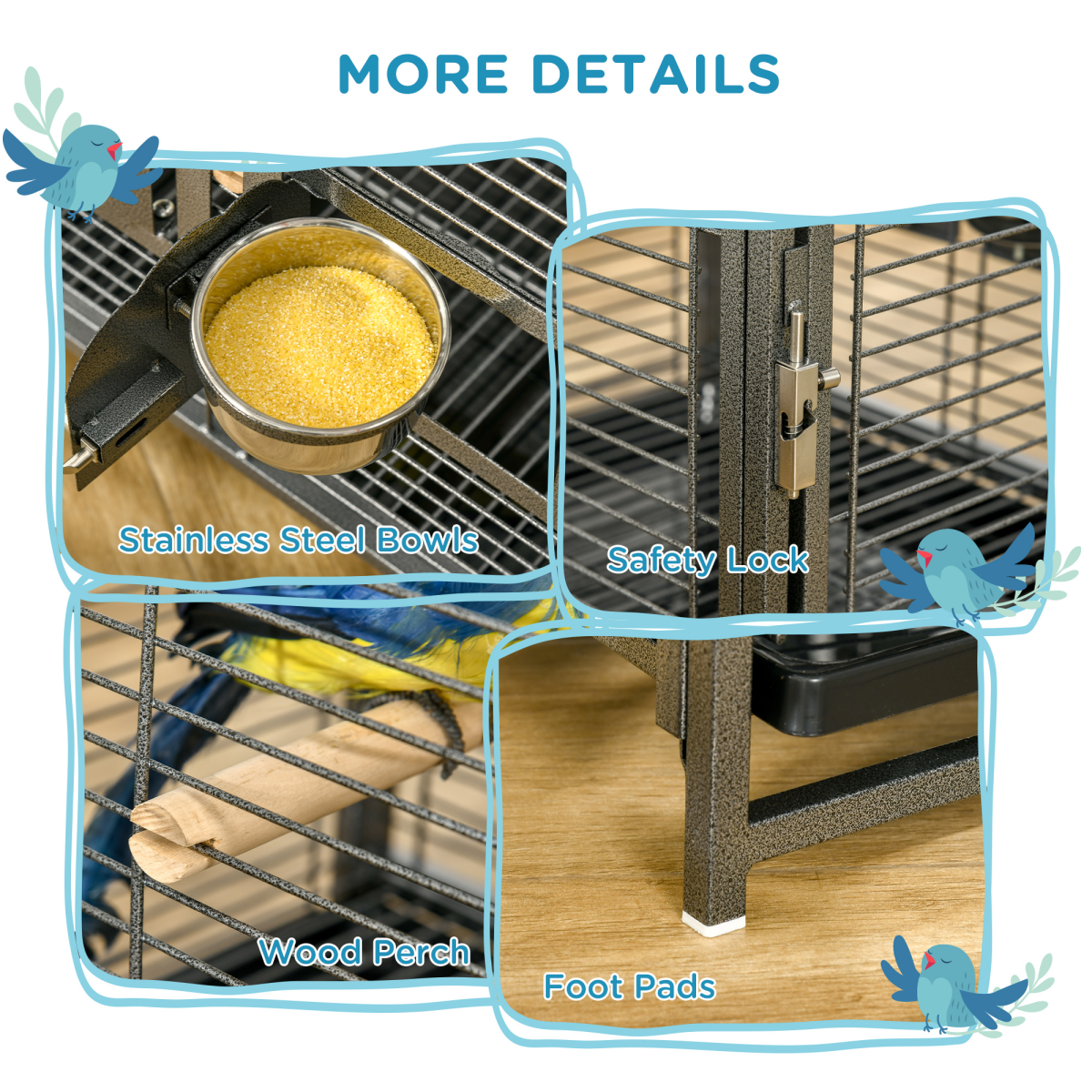 cortex-london-windsor-parrot-cage-bird-carrier-black-wooden-perch