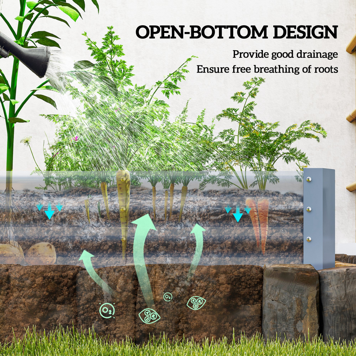 cortex-london-kensington-galvanised-steel-raised-garden-bed-240cm-silver-grey