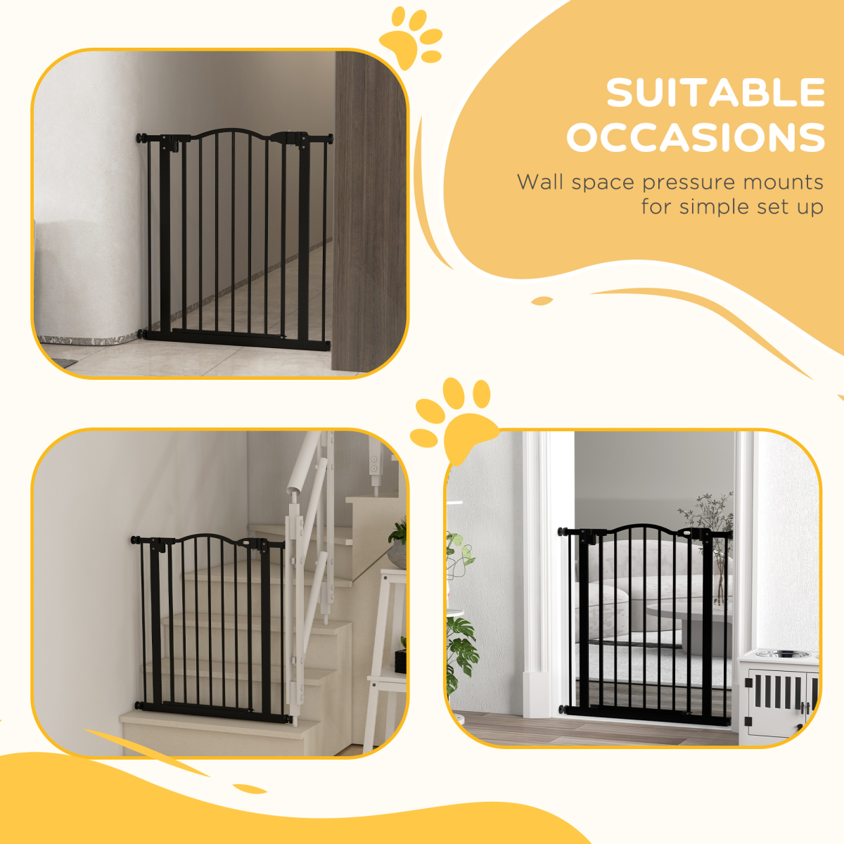 cortex-london-windsor-auto-close-adjustable-metal-pet-gate-black
