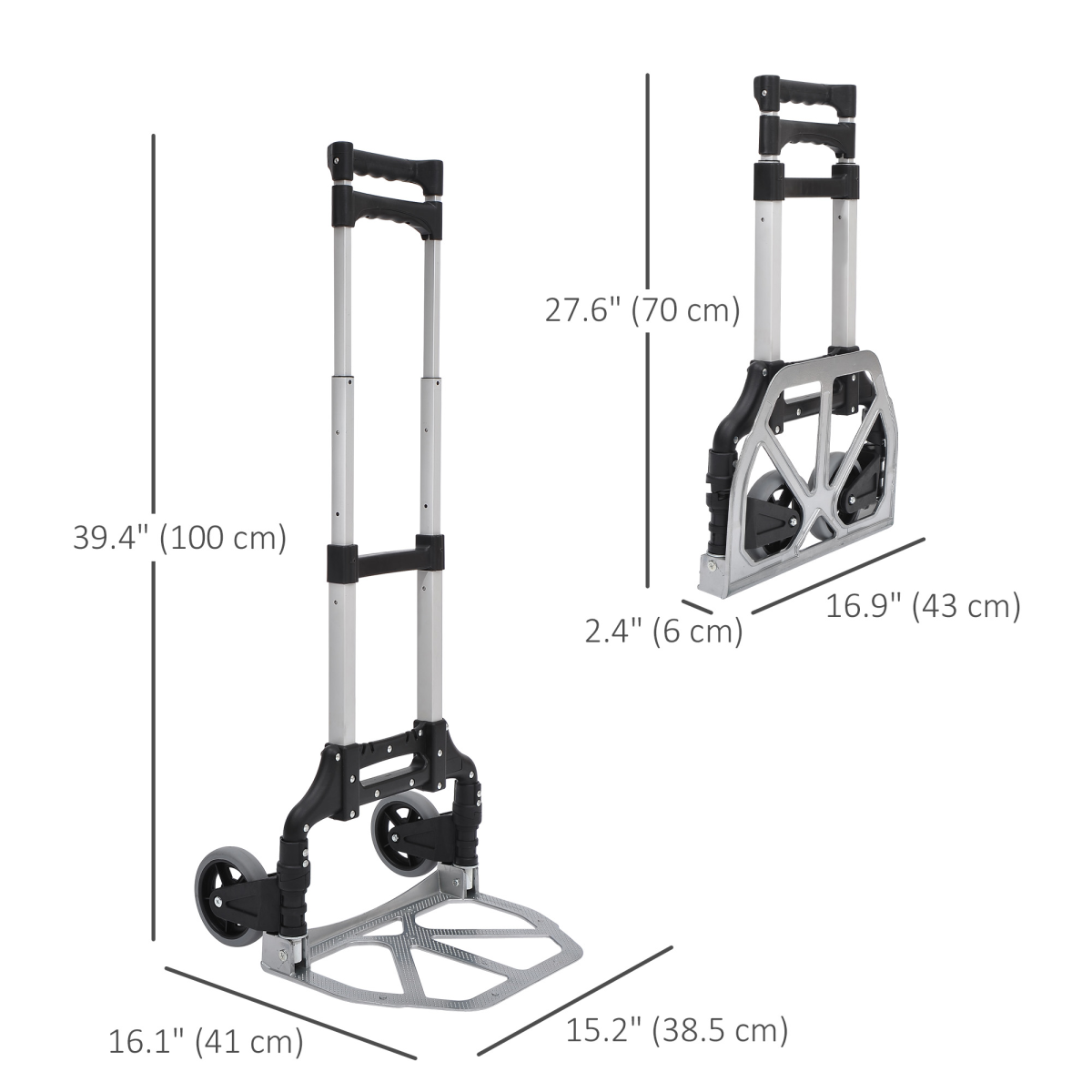 cortex-london-westminster-folding-hand-truck-silver-aluminium-alloy-plastic
