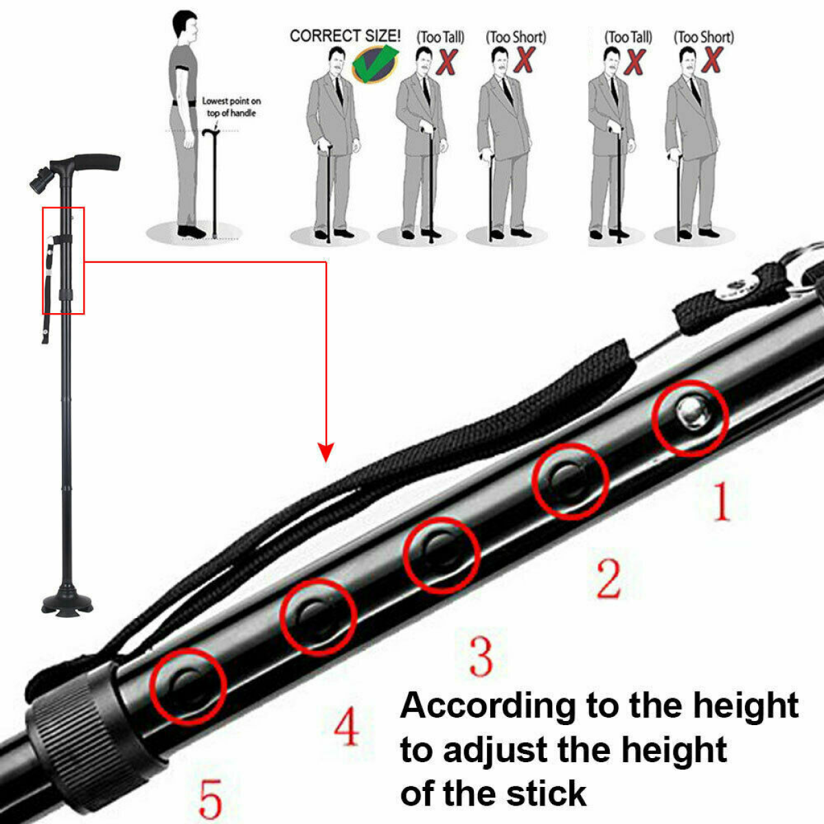 cortex-london-windsor-led-folding-walking-cane-black-aluminium-alloy