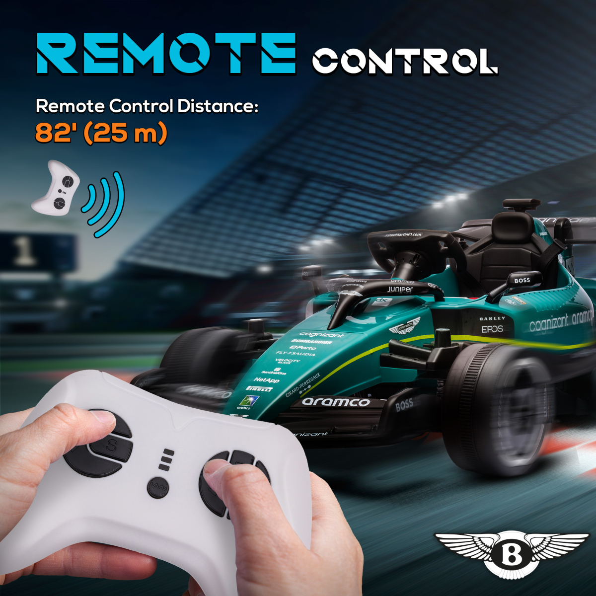 cortex-london-windsor-green-12v-electric-go-kart-remote-bluetooth