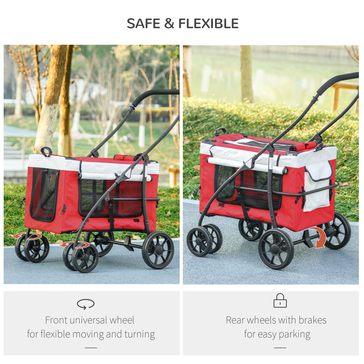cortex-london-windsor-pawhut-foldable-pet-stroller-red
