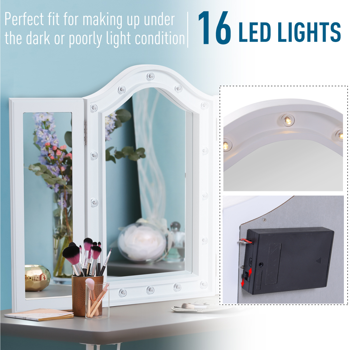 cortex-london-windsor-led-tri-fold-vanity-mirror-white