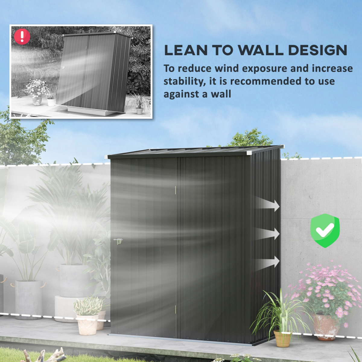 cortex-london-windsor-black-galvanized-steel-garden-storage-shed