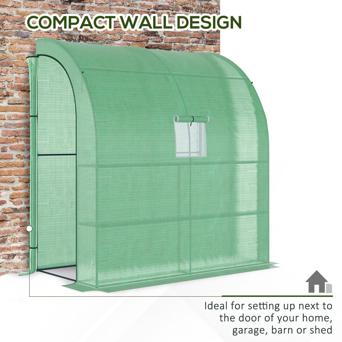 cortex-london-windsor-outsunny-walk-in-lean-to-wall-greenhouse-green-200l-100w-215hcm