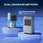 20L/Day 4000ML Portable Quiet Dehumidifier Home Laundry Room Electric Moisture