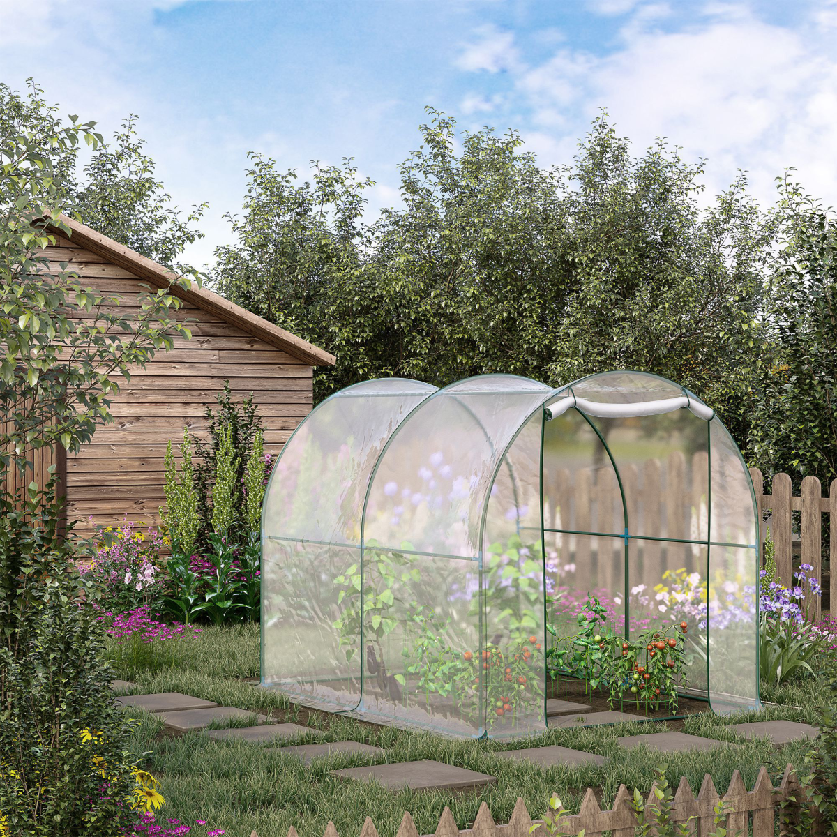 cortex-london-kew-greenhouse-transparent-pvc-steel-tube-roll-up-zippered-door