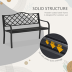 cortex-london-windsor-antique-steel-2-seater-outdoor-garden-bench-armrest-matte-black