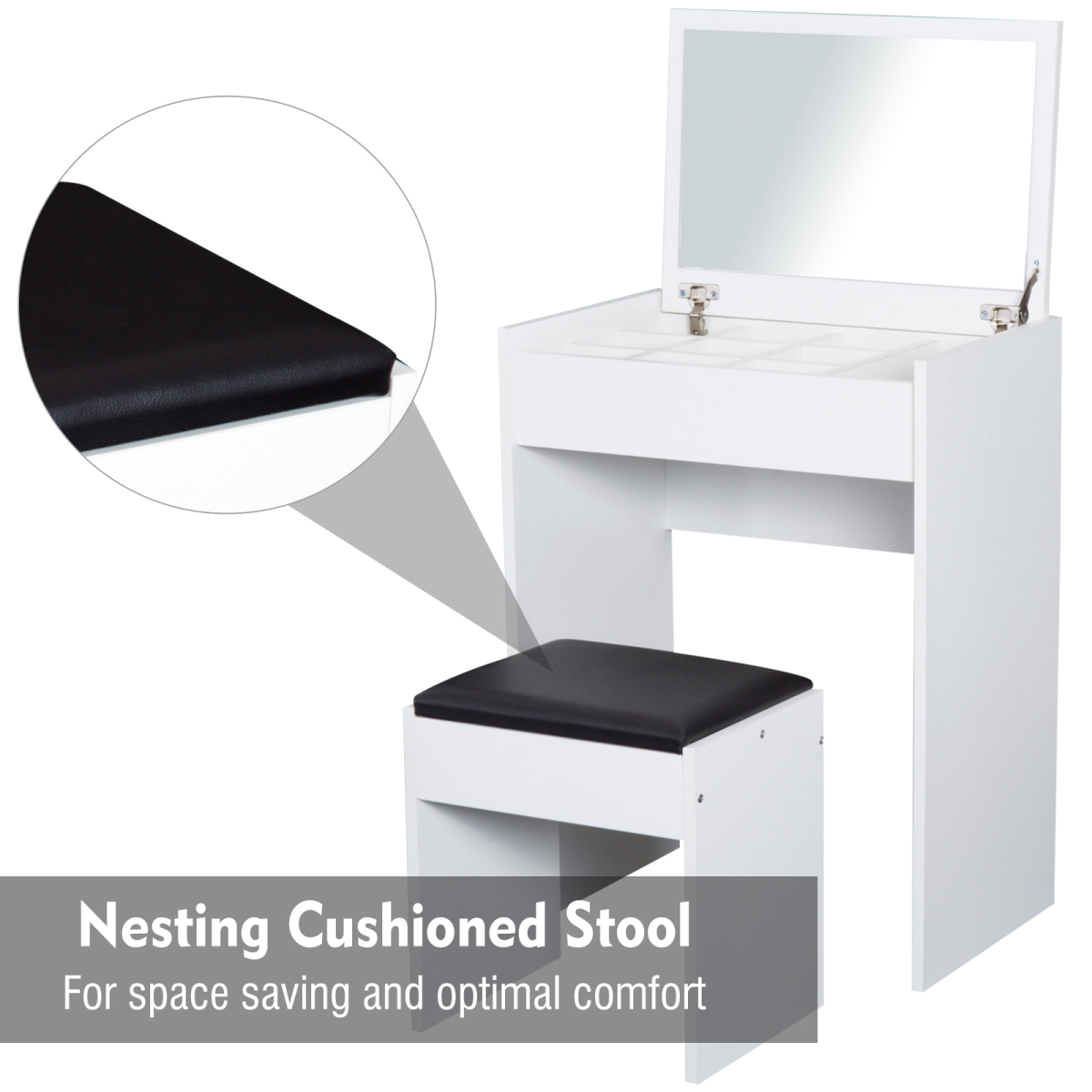 cortex-london-windsor-white-dressing-table-set-flip-up-mirror-padded-stool