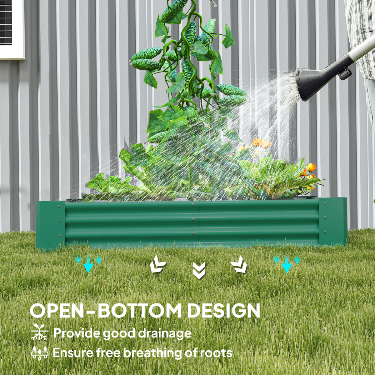 cortex-london-windsor-galvanised-steel-raised-garden-bed-green-180x90x30cm